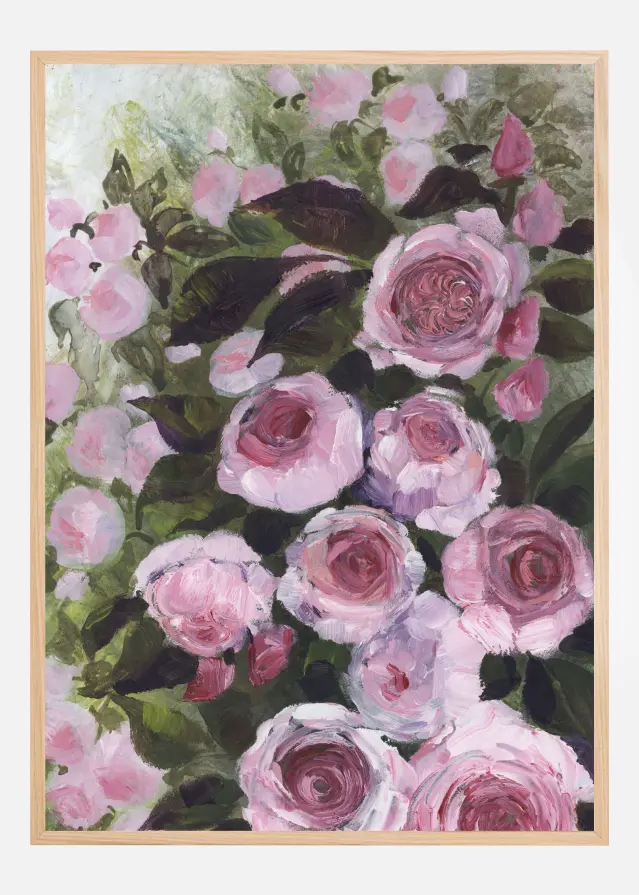 Aurorie painterly roses Plakat