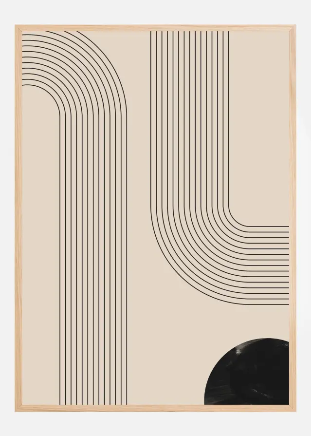 Black Minimal Line Art Plakat