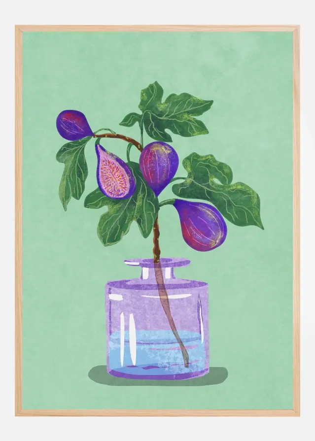 Figs Branch In Vase Plakat