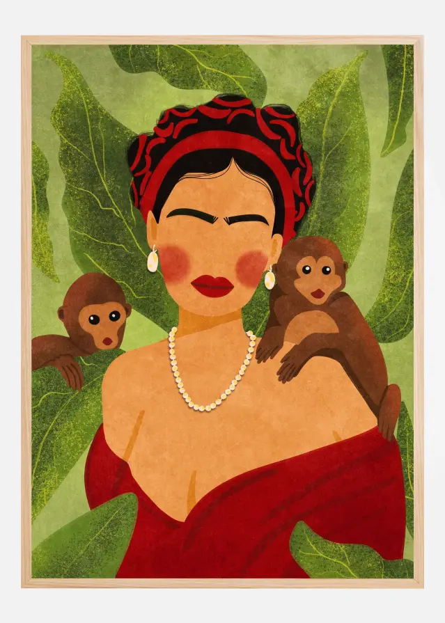 Frida and Monkeys Plakat