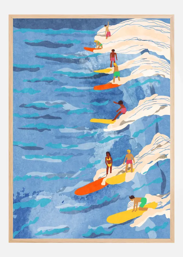 chilled surfing Plakat