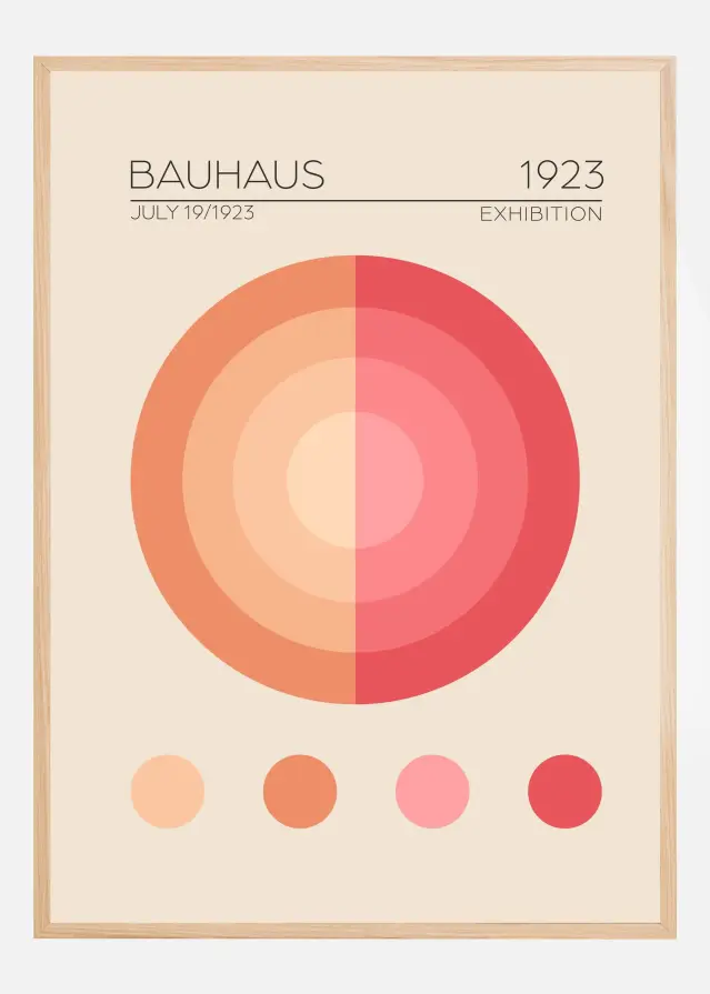 Bauhaus Pembe Daire Plakat