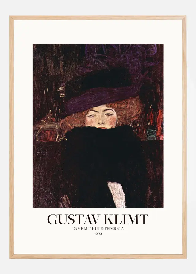 Dame Mit Hut Und Federboa (1909) Plakat