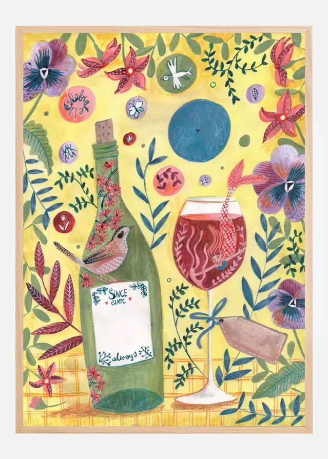 Mermaid Wine Plakat