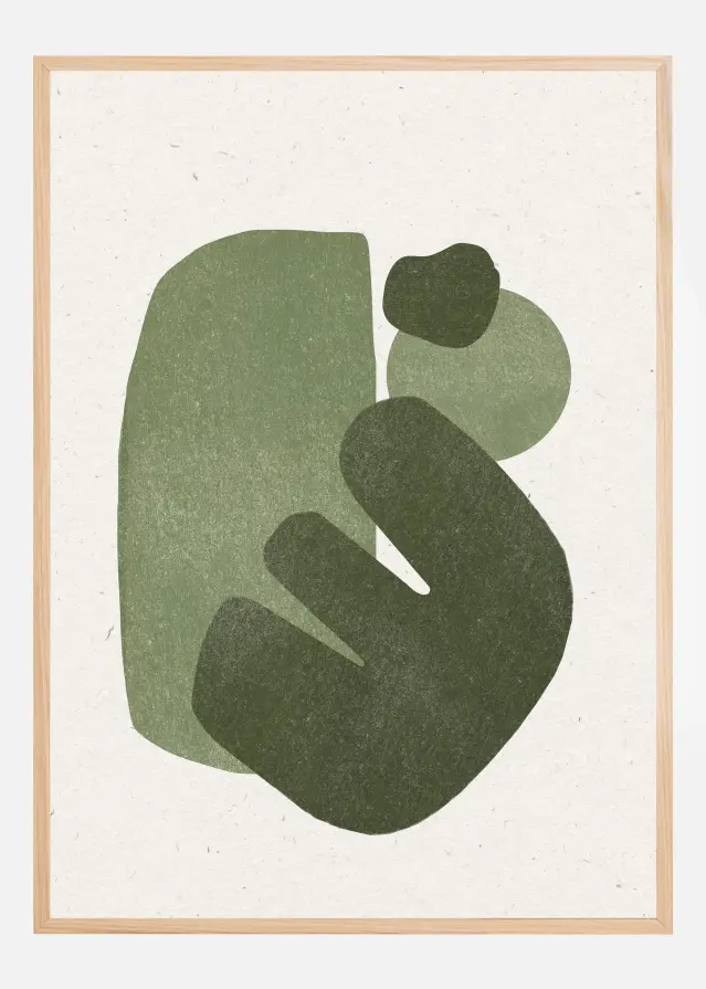 Modern Green Shapes Plakat
