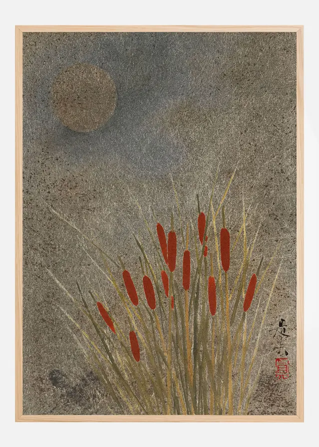Japanese Grass Field At Night (1807a1891) Full Plakat