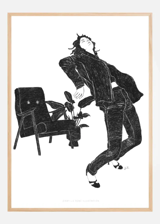 Jlr Dancingathome6 Blackandwhite Copy Plakat