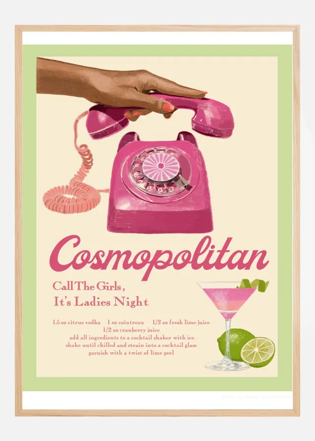 Jlr Cocktails Cosmopolitan Plakat