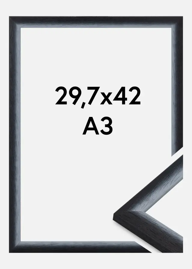 Ramme Cornwall Akrylglass Svart 29,7x42 cm (A3)