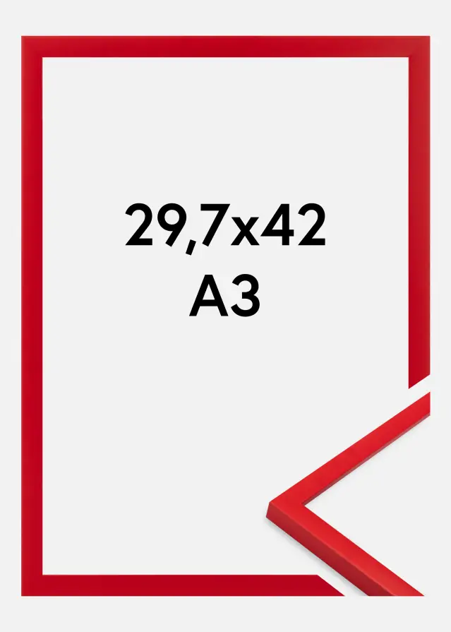 Ramme Kent Akrylglass Rød 29,7x42 cm (A3)