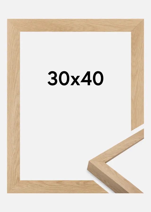 Ramme Wells Akrylglass Eik 30x40 cm