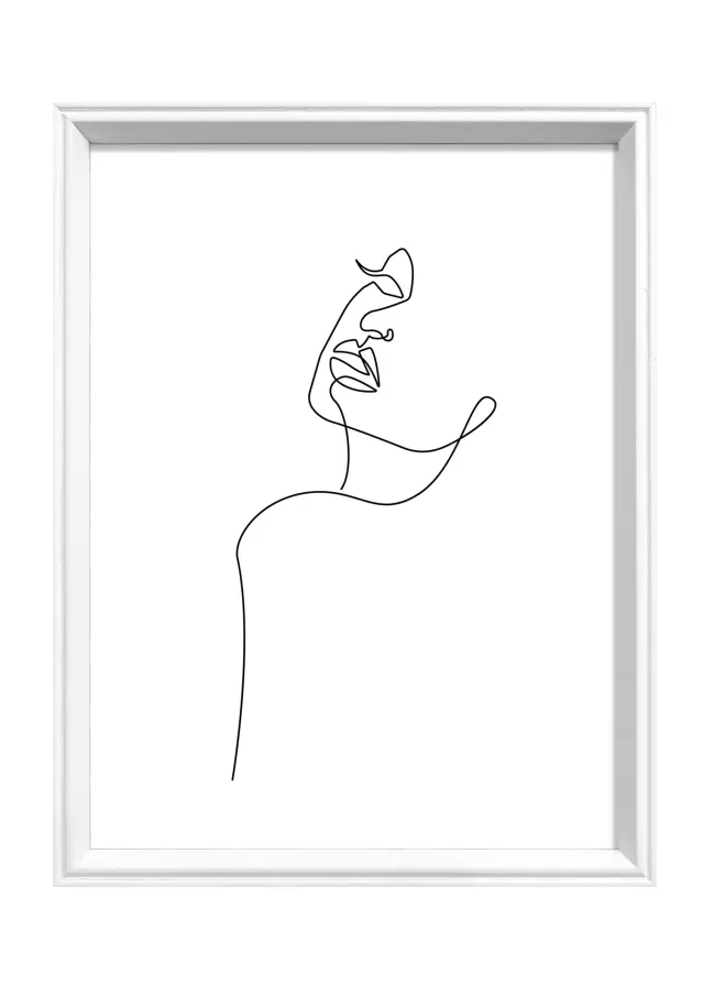 Ramme Silhouette Hvit 18x24 cm