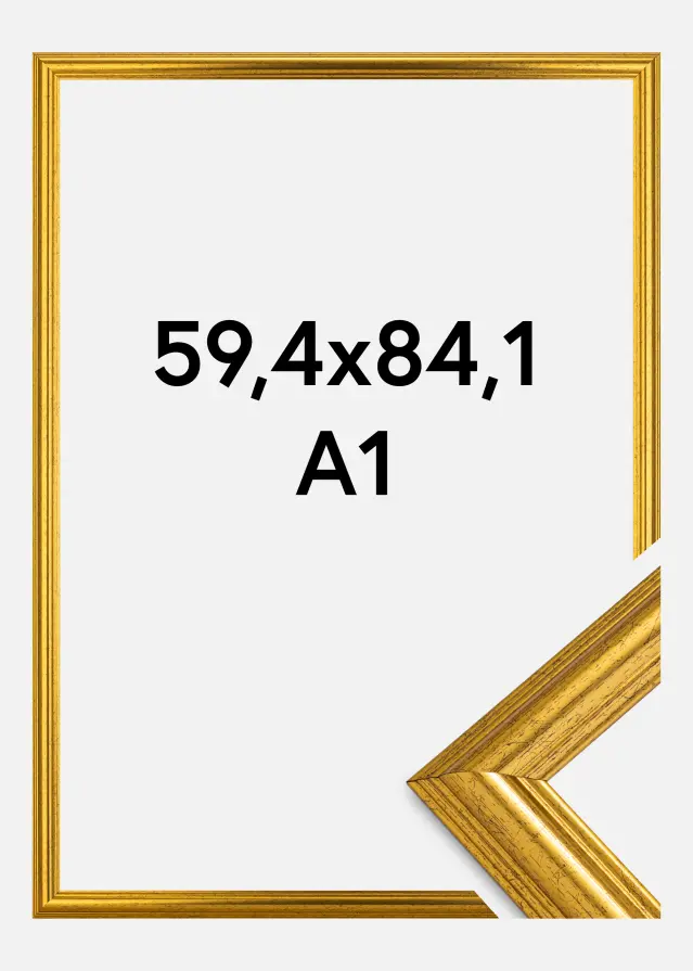 Ramme Västkusten Akrylglass Gull 59,4x84,1 cm (A1)