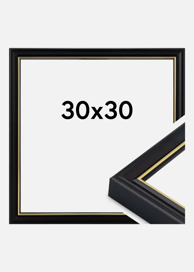 Ramme Canterbury Akrylglass Svart 30x30 cm