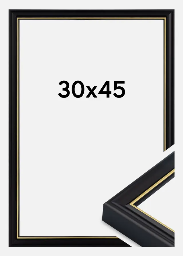 Ramme Canterbury Akrylglass Svart 30x45 cm