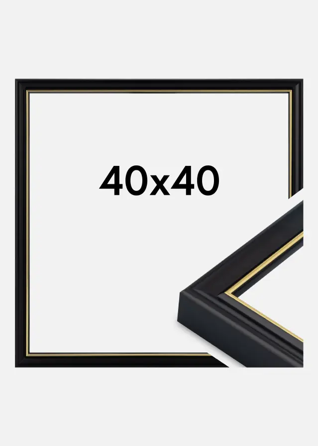 Ramme Canterbury Akrylglass Svart 40x40 cm