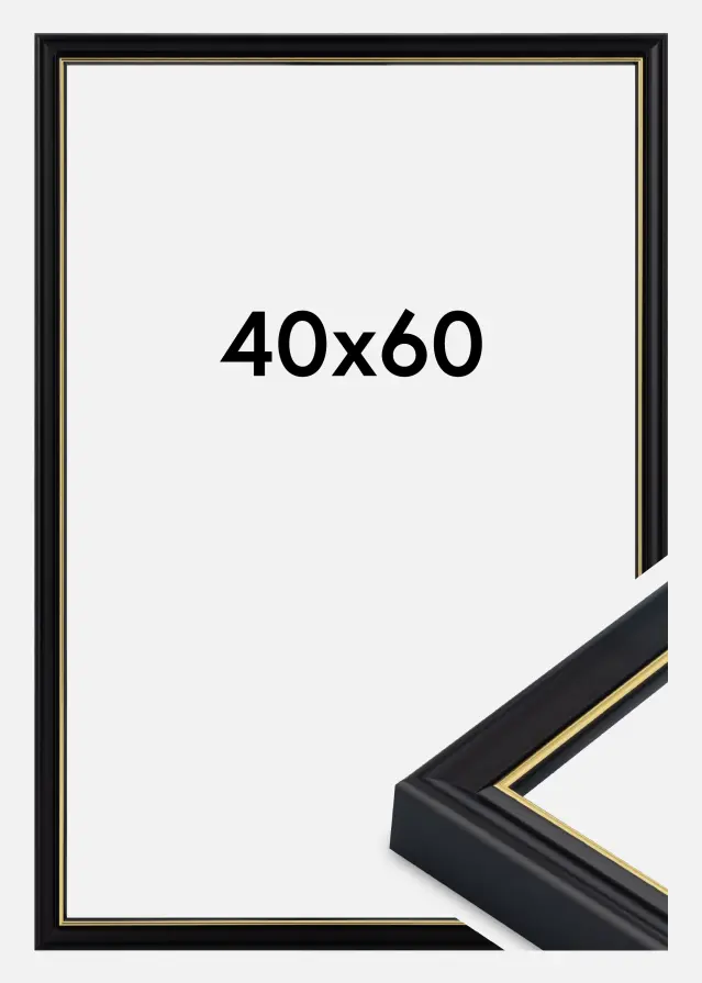 Ramme Canterbury Akrylglass Svart 40x60 cm