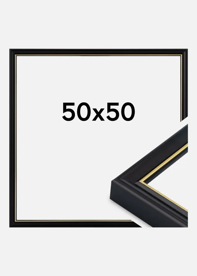 Ramme Canterbury Akrylglass Svart 50x50 cm