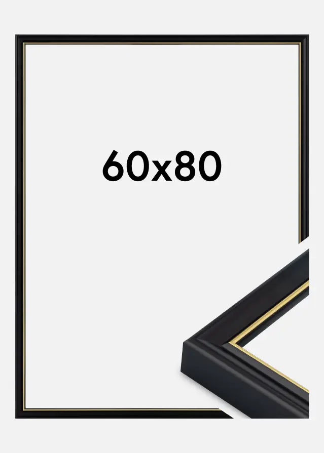 Ramme Canterbury Akrylglass Svart 60x80 cm