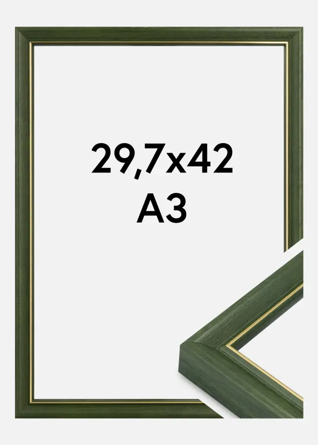 Ramme Canterbury Akrylglass Grønn 29,7x42 cm (A3)