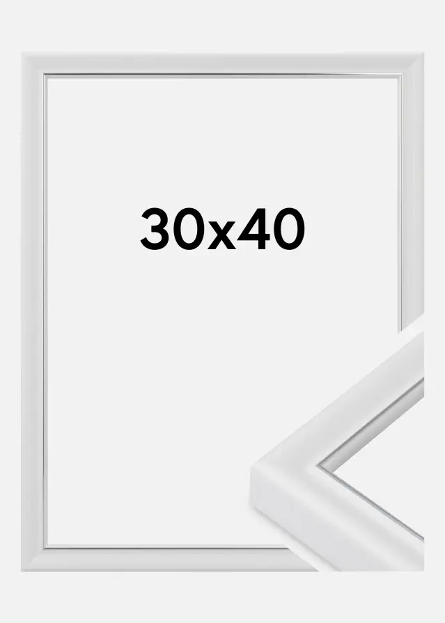 Ramme Canterbury Akrylglass Hvit 30x40 cm