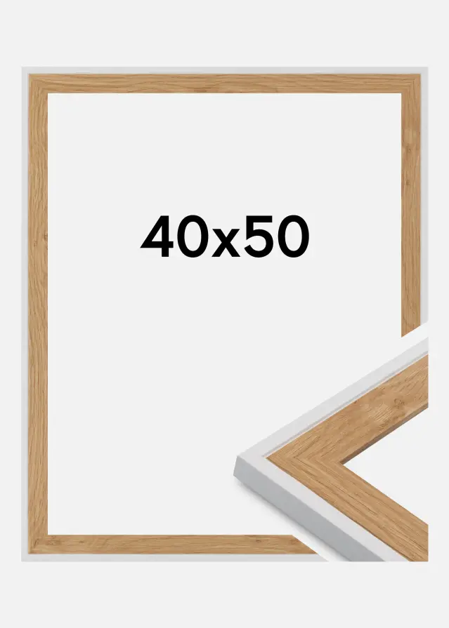 Ramme Clearline Akrylglass Hvit 40x50 cm