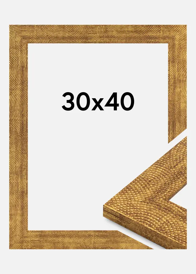 Ramme Linea Akrylglass Gull 30x40 cm