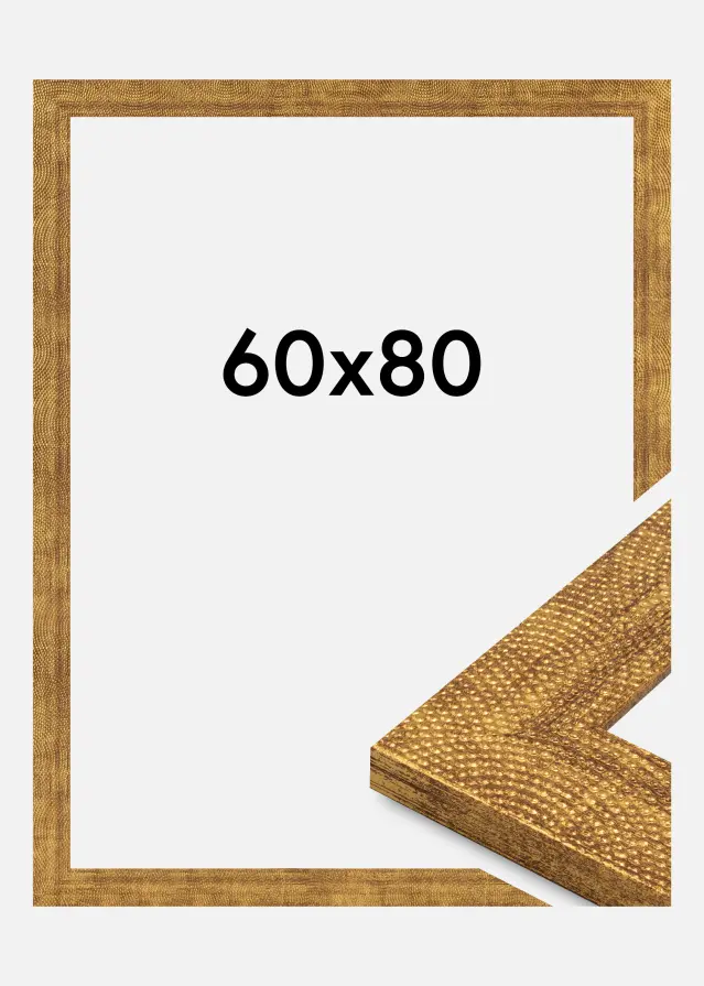Ramme Linea Akrylglass Gull 60x80 cm