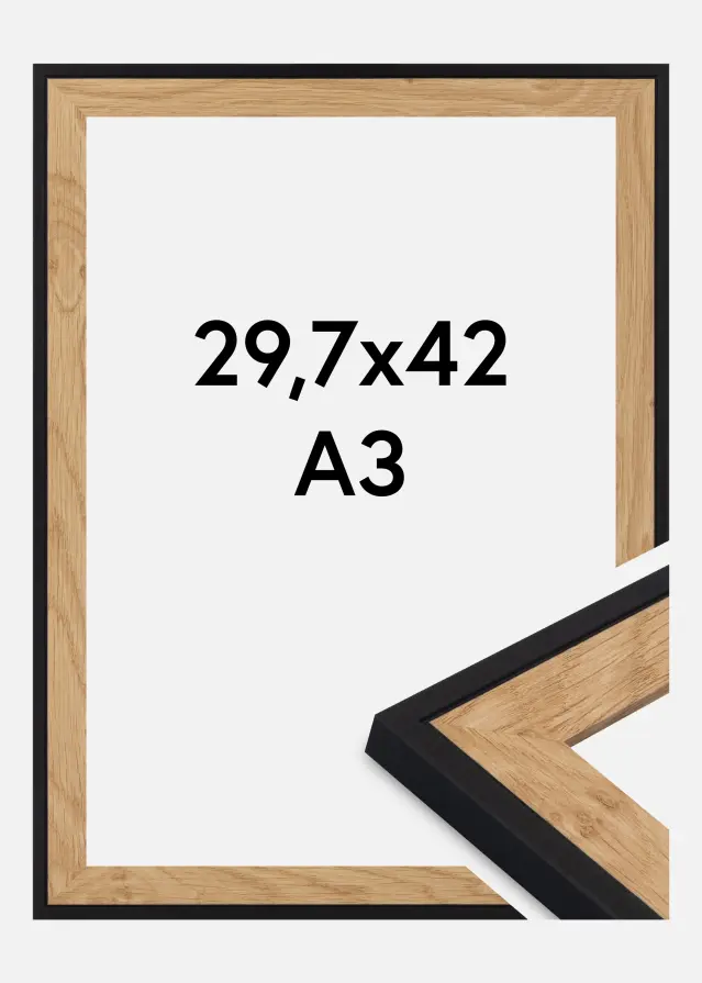 Ramme Iris Akrylglass Svart 29,7x42 cm (A3)