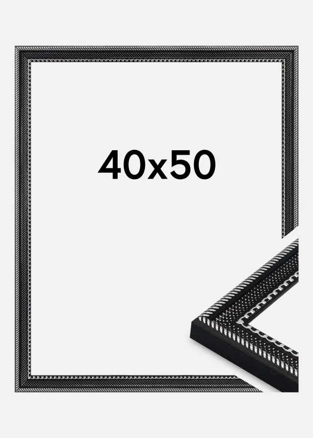 Ramme Trellis Akrylglass Svart 40x50 cm