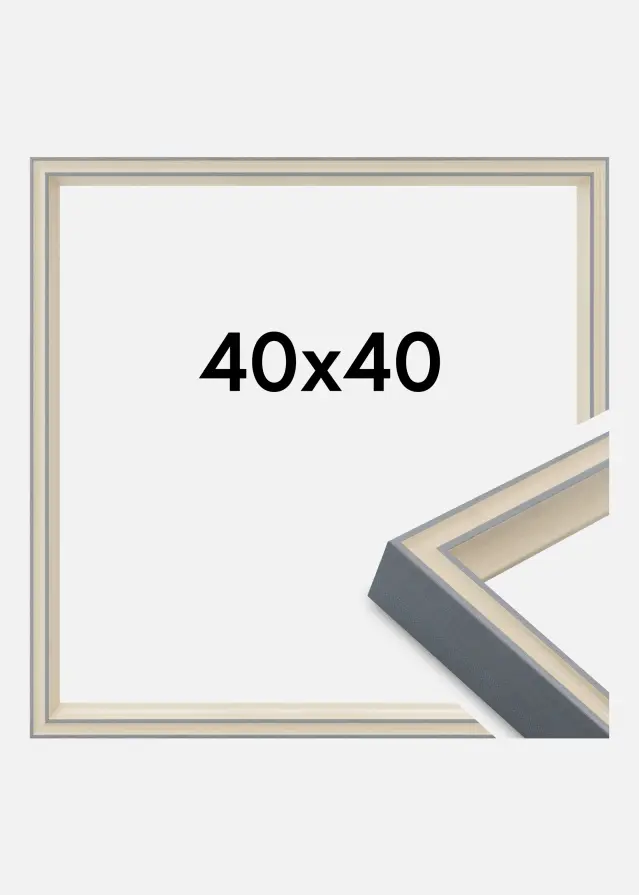 Ramme Riga Akrylglass Grå 40x40 cm