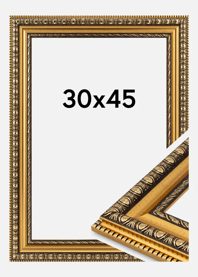 Ramme Ornato Akrylglass Gull 30x45 cm