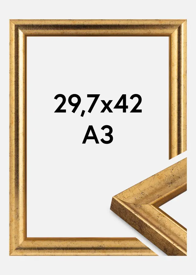 Ramme Conca Akrylglass Gull 29.7x42 cm (A3)