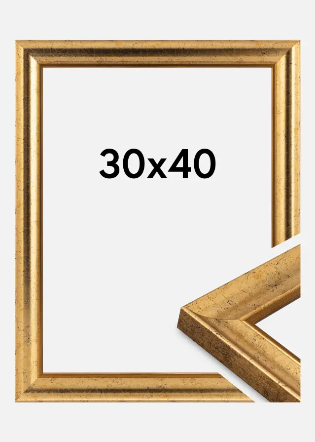 Ramme Conca Akrylglass Gull 30x40 cm