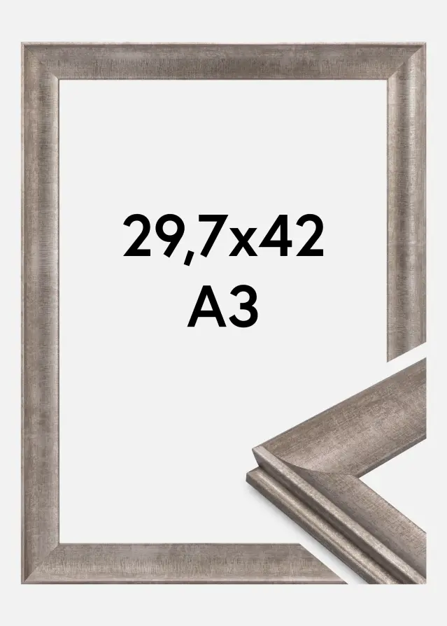 Ramme Conca Akrylglass Sølv 29,7x42 cm (A3)