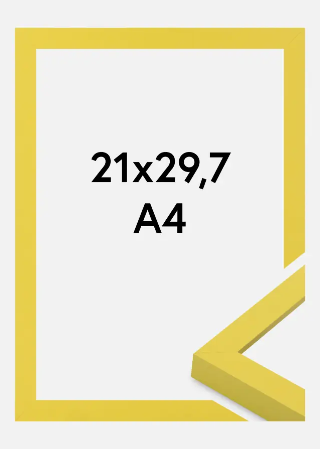 Ramme Selection Akrylglass Yellow 21x29.7 cm (A4)