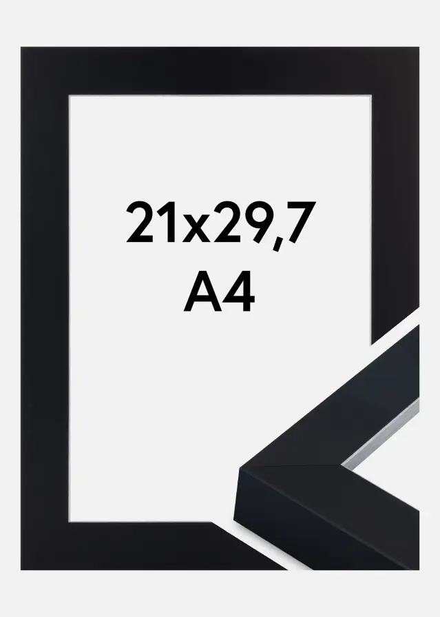 Ramme Sussex Akrylglass Svart/Sølv 21x29,7 cm (A4)