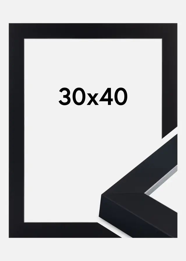 Ramme Sussex Akrylglass Svart/Sølv 30x40 cm