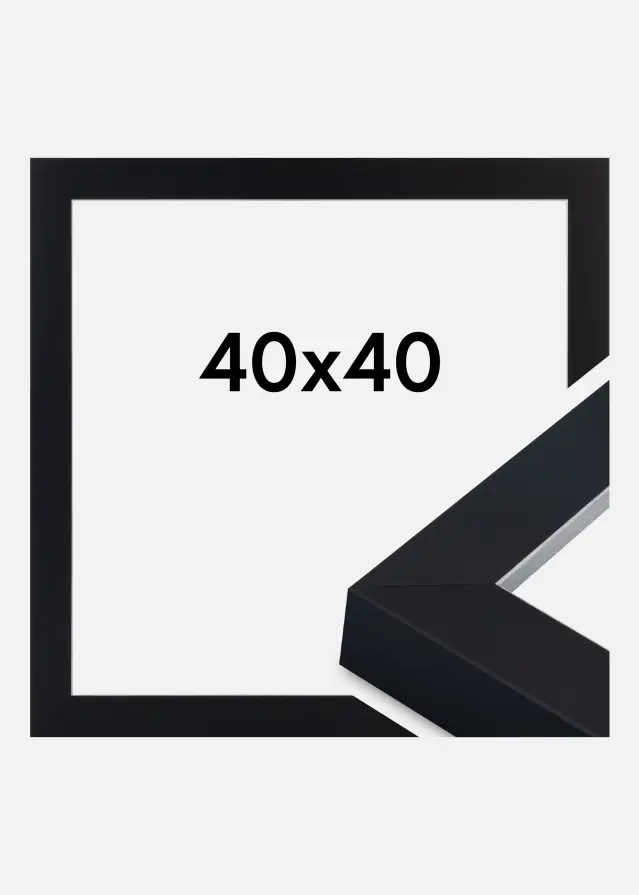 Ramme Sussex Akrylglass Svart/Sølv 40x40 cm