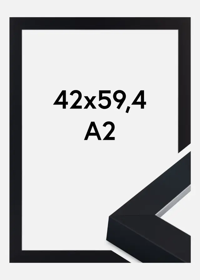Ramme Sussex Akrylglass Svart/Sølv 42x59,4 cm (A2)
