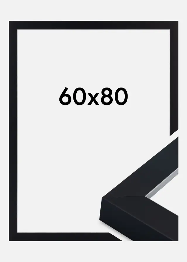 Ramme Sussex Akrylglass Svart/Sølv 60x80 cm