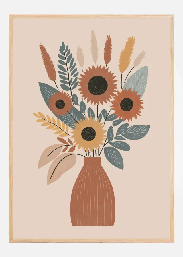 Boho Sunflowers Plakat