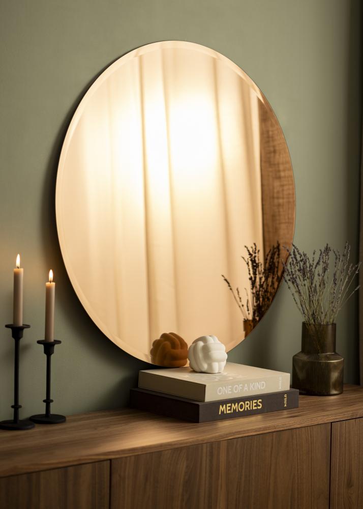 KAILA Rundt Speil Rose Gold Deluxe 90 cm Ø