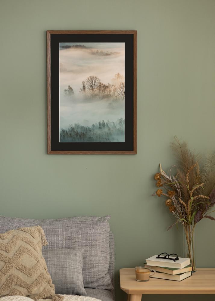 Ramme Fiorito Mørk Eik 30x40 cm - Passepartout Svart 21x30 cm