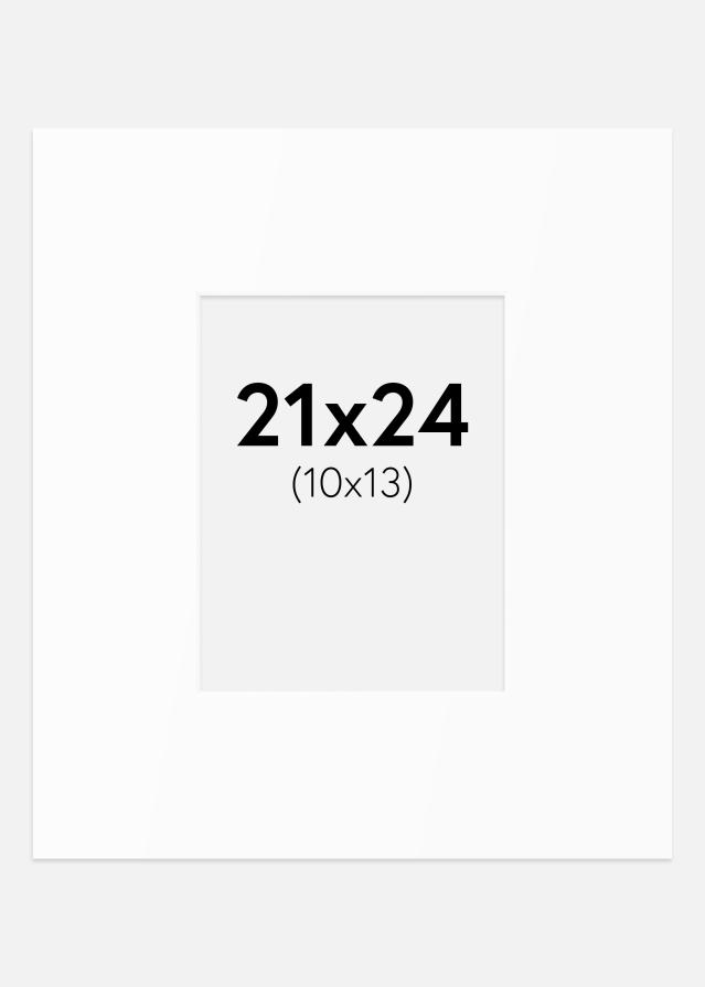 Passepartout Hvit Standard (Hvit kerne) 21x24 cm (10x13)