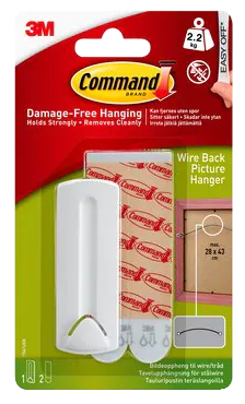 3M Command Bildeoppheng til Vaier Hvit - 2 kg