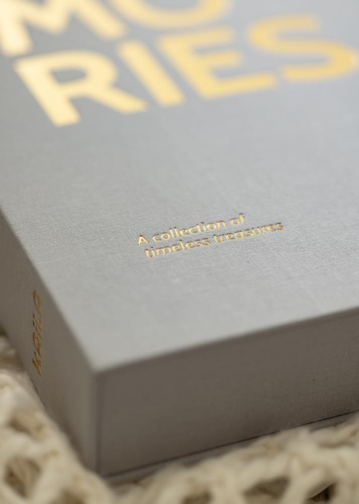 KAILA MEMORIES Grey XL - Coffee Table Photo Album - 60 Bilder i 11x15 cm