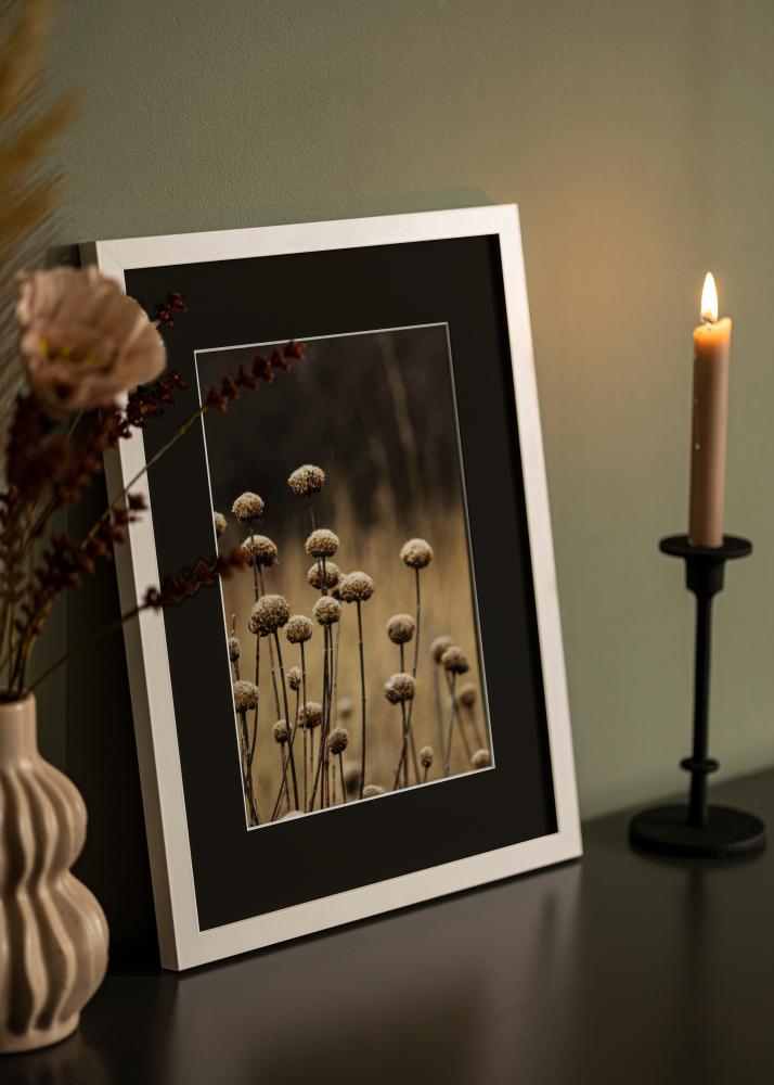 Ramme Selection Hvit 13x18 cm - Passepartout Svart 9x12 cm