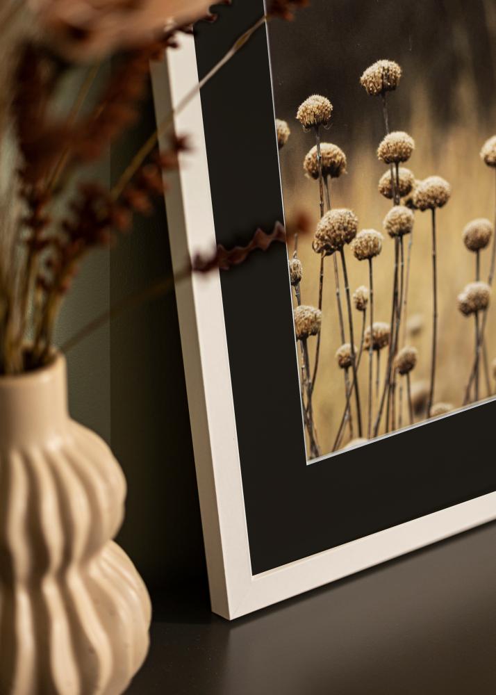 Ramme Selection Hvit 13x18 cm - Passepartout Svart 9x12 cm