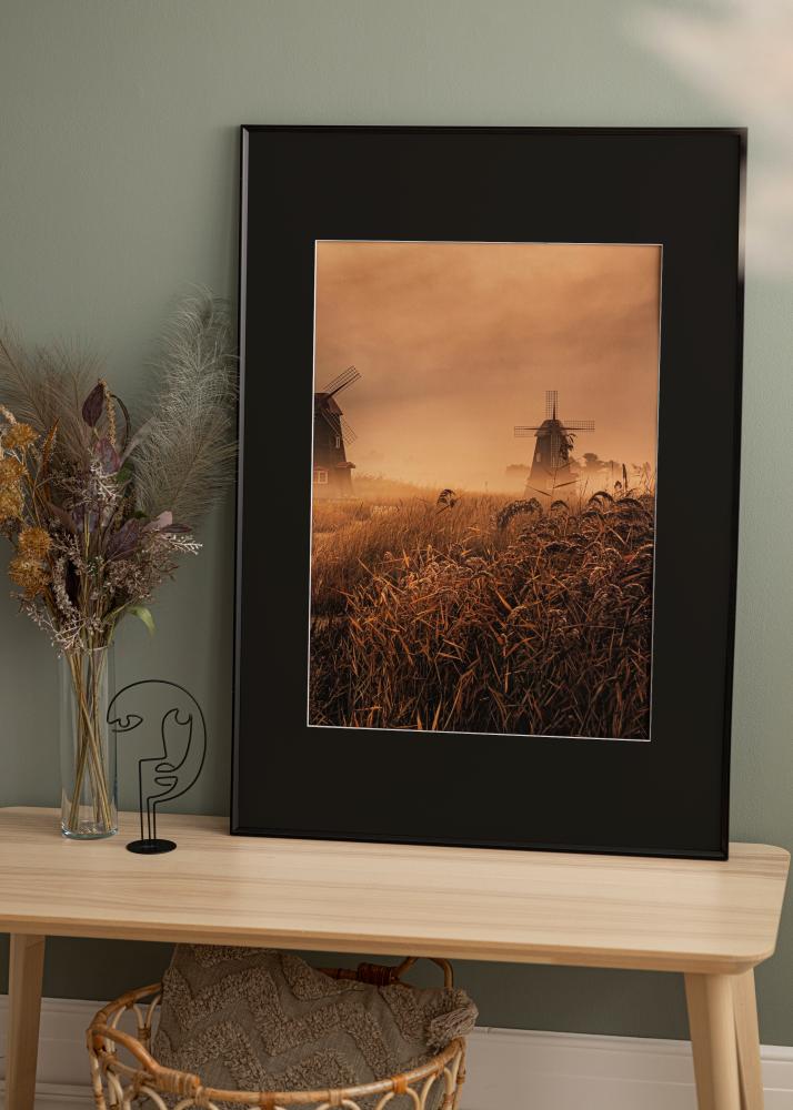 Ramme Desire Svart 30x40 cm - Passepartout Svart 21x29,7 cm (A4)